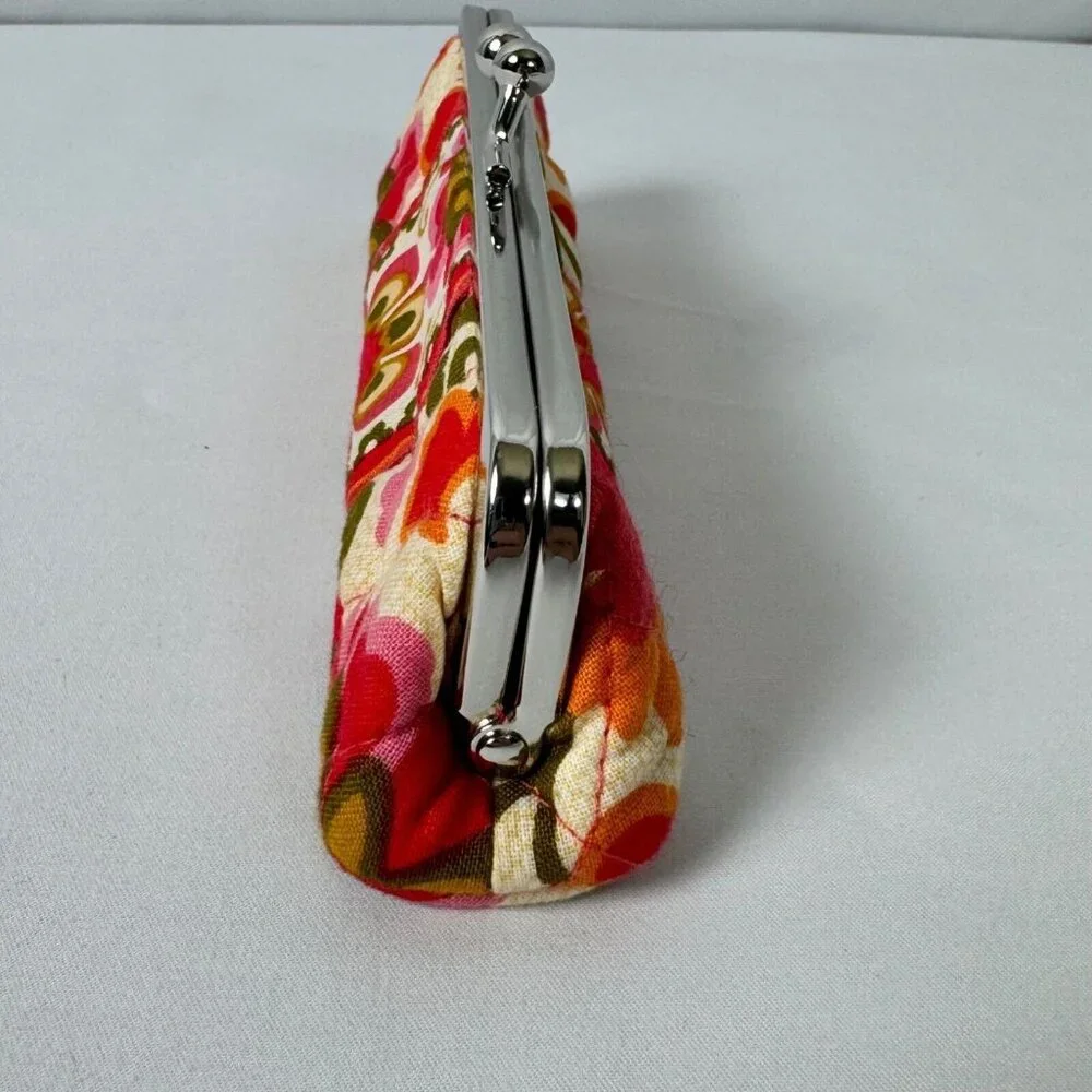 Vera Bradley Folkloric Slim Glasses Case Kisslock Boho Floral Retired Pattern - Picture 4 of 10